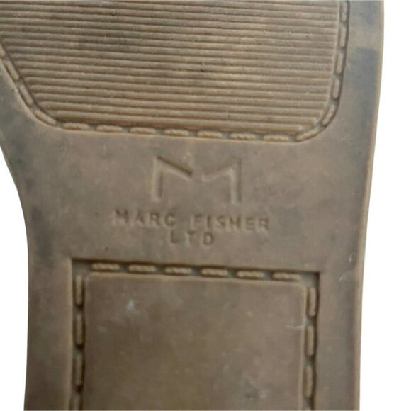 Marc Fisher Size 7 Wedge Espadrille Studded Beige Camel - Picture 10 of 11